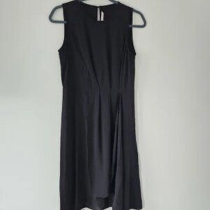 NWOT Rachel Roy Womens XS Black Sleeveless Long Tunic Top Sheer Side Panel Hem